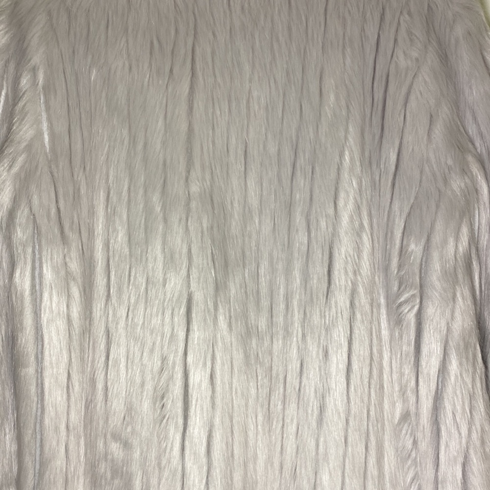 NWT | Express Faux Fur Silver | Lilac Coat - Picture 3 of 13